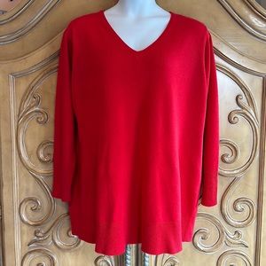 Avenue red tunic sweater